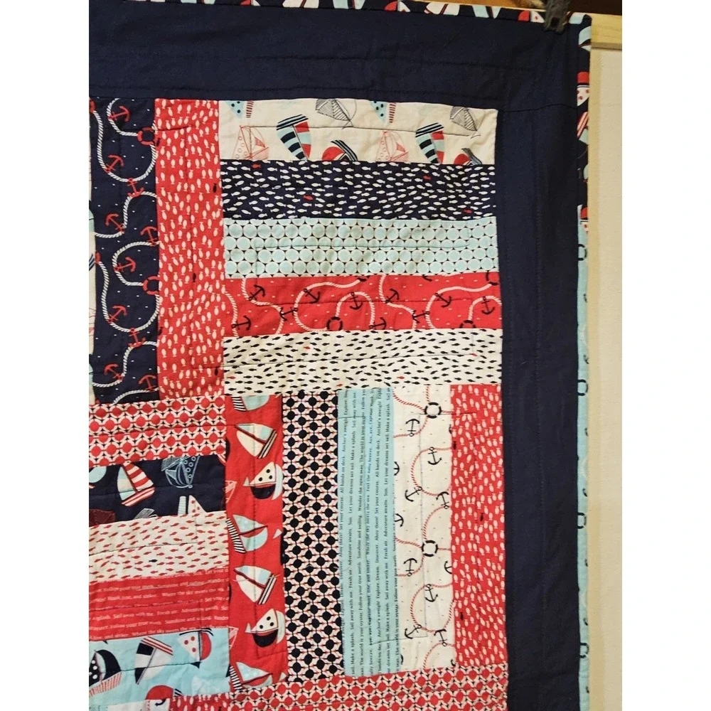 Nautical Quilt 34x44‎ Toddler/Crib Size  Classic Usa